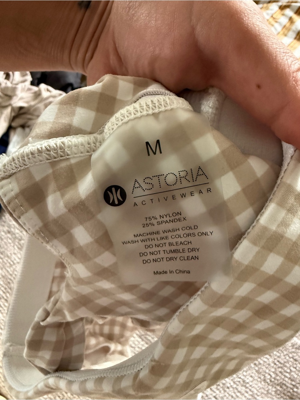 Beige Gingham Set - Women - Picture 5 of 5